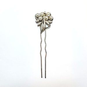 💎Vintage Crystal & Pearl Bridal Wedding Hair Piece Hair comb Tiara Hairclip💎